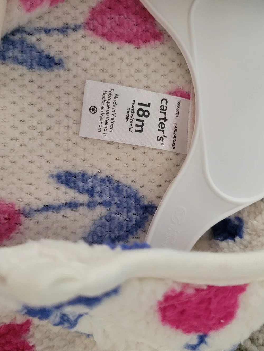 NWT Carter's Fleece Bunting 18mo